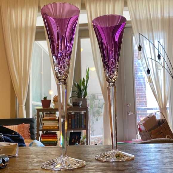 Waterford Crystal Lismore Jewel Amethyst Flute 12β - Picture 7 of 8